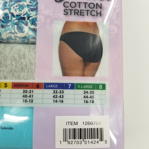 Black Bow Bikini Tagless Panty 8 Pack NWT - Picture 4 of 8